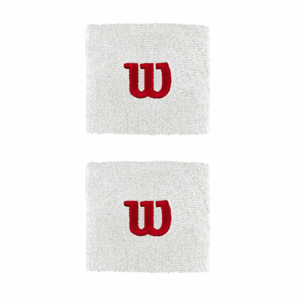 Wilson W Wristbands 2 pack - White