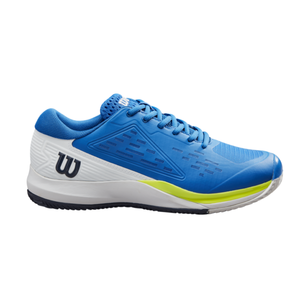 Mens Rush Pro Ace Clay Court Lapis Blue /White /Safety Yellow Tennis Shoe