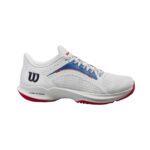 Ladies Hurakn 2.0 White / Deja Vu Blue / Wilson Red Padel Shoe - Image 2