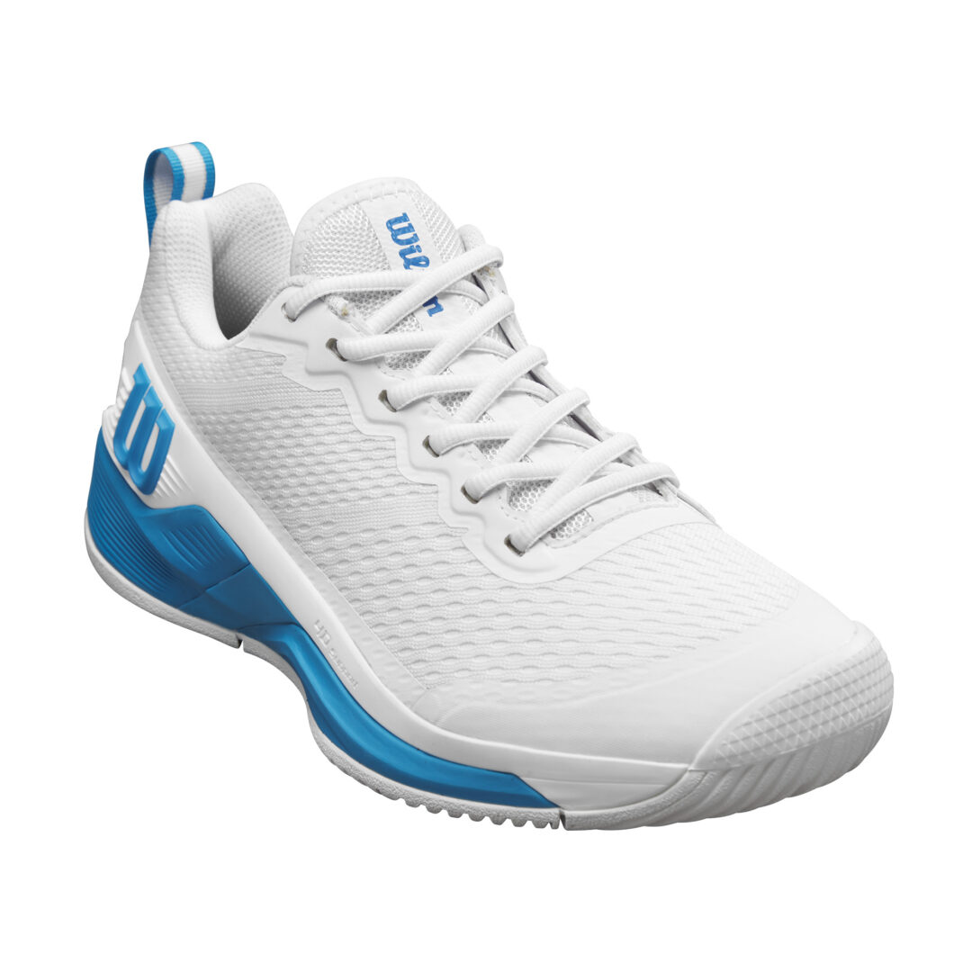 Mens Rush Pro 4.5 OZ White / Atomic Blue Tennis Shoe - Image 1